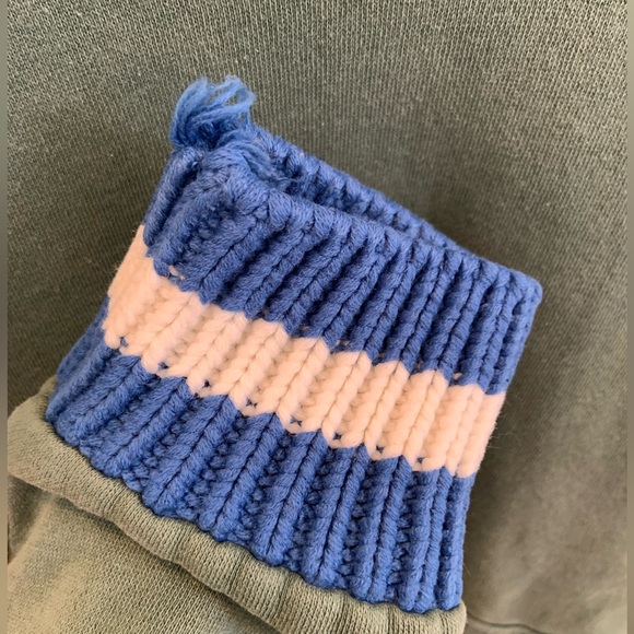 Varsity Green & Blue Striped VS Love PINK University Hoodie - Picture 4 of 4